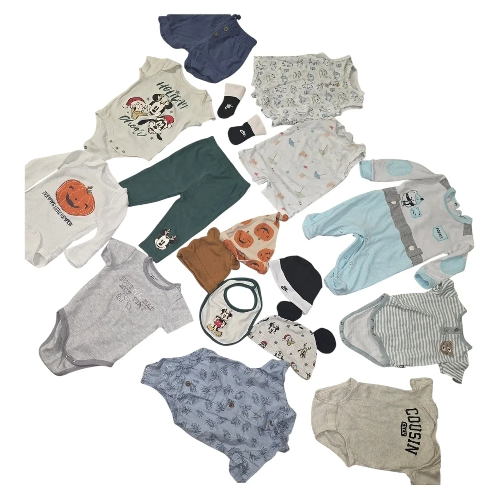 Baby Boy Clothing Bundle (3-6 Months) - 15-Piece Set